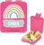 gutmarkiert -Personalised Lunch Box with Name – Microwave and Dishwasher Safe Ideal for Children Motif of Your Choice Colour: Dark Pink