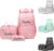 Personalised School Backpack Teenager Girls Set with Name Embroidery, 3-Piece School Bag 2nd to 5th Class with Lunch Bag Pencil Case, Children’s Backpack School Waterproof & Lightweight School Bag