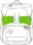 Step by Step Space, 2-in-1 Plus, Cloud LED Neon Pull-Over Green