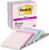 Post-it Super Sticky Notes Soulful Collection – 6 Pads, 90 Sheets per Pad, 76 mm x 76 mm, Pink, Purple, Green, Grey, Blue – Extra Strong Sticky Notes for Notes, To Do Lists and Reminders