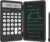 NEWYES Upgraded Rechargeable Basic Calculator with Notepad 6.5 Inch Standard Calculator with 12 Digits 2-in-1 Function, Portable for School Office (Black)