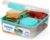 Sistema Bento Box To Go Lunch Box with Compartments, 1.25 L Lunch Box with Yoghurt/Fruit Container, Lunch Box Children and Adults, Teal