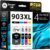 Smart Ink Compatible Ink Cartridge Replacement for HP 903 XL 903XL 4 Pack with Advanced Chip Technology for Printers Officejet 6950 Officejet Pro 6960 6970