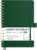 RETTACY Notebook A5 Lined Bullet Journal with 100 g/m² Thick Paper, 70 Sheets/140 Numbered Pages, College Pad for Office and School, Leather Cover, Dark Green, 14.8 cm x 21 cm