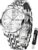 OLEVS Watches Men’s Diamond Business Dress Analogue Quartz Stainless Steel Waterproof Luminous Date Two-Tone Luxury Casual Watch Gifts for Men