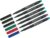 Faber-Castell – Marker Multimark S, permanent, 3 x black, 1 x red, green and blue