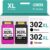 Lemero 302XL Recycled Replacement Printer Cartridges for HP 302 XL & HP Officejet 3833 / 3834 / 3830 / 3832 / 4650 / 4654 & Deskjet 3630 / 2130 / 1110 & Envy 4522 / 4524 / 4525 / 4520 Printers – Colour: Black