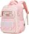 Tanou School Bag Girls Backpack Kids Ergonomic School Backpack Kids Backpack 1st to 5th Grade Casual Satchel Teenager for School Travel 20 Litres, pink