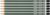 Linex Classic HB WP100 Pencils, Pack of 6, Green