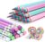 Rainbow Pencils, Drawing Writing Pencil with Rubber, Recyclable Paper Material, Pre-Sharpened, for School and Office – Hardness HB (Pack of 12) 1