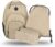 Baagl School Backpack Set, 3 Pieces, Ergonomic Large Backpack with Thermal Compartment for Boys Girls Teenagers, Primary School Satchel with Chest Strap and Laptop Compartment, Daypack 35 L, beige,