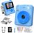 Gofunly Instant Camera Children, 1080P HD Children’s Camera Instant Camera with 32GB Card & Printer Paper, Camera Children Instant Print Children’s Toy Gifts for Boys and Girls 3-12 Years