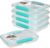 Sistema to GO Lunch Boxes with Compartments for Portioning, 820 ml Lunch Box with Stackable Design and Clips, BPA-Free, 5 Storage Jars [82002]