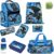 Familando School Bag 1st Class · Ergonomic Satchel · School Bag for Boys and Girls, Dragons – How to Train Dragon, 9-piece set with sports bag