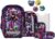 ergobag Ergonomic School Backpack, Flexible 6-Piece Set, Year 1 Primary School for Girls and Boys