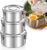 Lunch Box Stainless Steel Round, Pack of 3 Adult Lunch Box, Leak-Proof, BPA-Free Lunch Box for Adults and Children, Portable and Environmentally Friendly Lunch Box, 660, 1040, 1590 ml