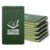 RETON Pack of 10 Waterproof Notepads, All-Weather Notepads with Top Spiral, 3 x 5 Inch Pocket Notebook, Tactical Steno Blocks with Grid for Outdoor Activities Recording (Army Green)