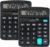 2 Pack Calculator, Desktop Calculator 12 Digits with Large LCD Display and Sensitive Button, Dual Power (Solar and Battery) for Office, Home and School, Table Calculator Black