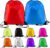 Lovesmile Pack of 10 Drawstring Bags, Colourful Gym Bag, Reusable Drawstring Backpack, Gym Bag, Waterproof, Drawstring Bag, Suitable for Boys and Girls, Travel, Fitness, Camping (10 Colours),