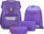 Step by Step Basis Purple Confetti School Bag Set, 4 Pieces, Purple, Ergonomic Satchel with Reflectors, Hip and Chest Strap, for Children from 1st Grade, 20 Litres, Purple Confetti, School bag