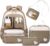School Bag Girls‘ Backpack Children, 4-Piece School Backpack Set Breathable for Girls, Casual School Bag with Lunch Bag, Pencil Case and Shoulder Bag