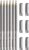Faber-Castell Grip 2001 Pencil in 6 Pack HB Hardness Case Colour Silver HB + 6 Eraser Caps