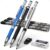 Nicpro Mechanical Pencils Set of 3 Mechanical Pencils 2 mm with 6 Cans of Lead Refill (HB 2B), Erasers, Sharpener for Writing, Drawing
