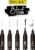 Online 5 x Fineliner Black Water Resistant with Brush Pen, Fineliner Tips and Calligraphy Tip Black Hand Lettering Set Ink Pens for Bullet Journal, Sketchnotes & DIY Gifts