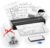 PB821 Thermal Printer A4, Mobile Printer A4 for Travel, Office, School, Home, Compatible with Smartphones and Computers, Portable Printer with 3 Rolls of Thermal Paper