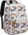Leaper Children’s Girl’s Retro Look Canvas Backpack with Flowers School Backpack for School University Leisure Large Flowers Black