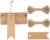 G2PLUS Small Kraft Paper Labels Tags – 7 x 2 cm Mini Gift Tags – Pack of 100 Tags Labels with Jute String (Brown)