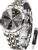 OLEVS Watches Men’s Diamond Business Dress Analogue Quartz Stainless Steel Waterproof Luminous Date Two-Tone Luxury Casual Watch Gifts for Men