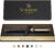 Luxury Pen by Scriveiner London – Stunning Rollerball Pen with 24K Gold Finish, Schmidt Ink Refill, Roller Ball Pen Gift for Men & Women, Professional, Executive, Office, Nice Pens