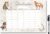 Horse timetable magnetic wipe clean for fridge and whiteboard, boho pony weekly planner girls gift for school enrolment (magnetic timetable including pen)