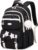 Backpack Girls School Bag for 3rd 5th Grade, Casual Large Kids Backpack with Pom Pom Pendant & Star Badge, Lightweight School Backpack Teenager with Trolley Strap