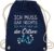 Shirtracer – Statement with saying – Ich muss gar nichts ich muss nur an die Ostsee – gym bag and fabric bag made of cotton