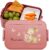 MEPAL Lunch Box Dishwasher Safe Children Lunch Box with Insert for Perfect Order Dishwasher Microwave Safe Personalised with Cute Motif (Deer, Pink)
