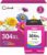 Cyloral 304XL for HP 304 Printer Cartridges DeskJet 3700 2600 2630 3750 2620 3720 2622 3760 3722 3762 2632 2655 3730 3764 3733 Envy 500 0 503 2 5030 5010 5020 5055 5052 5034 for HP 304 XL Colour