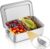 HaWare Stainless Steel Lunch Box with Compartments (1, 850 ml)