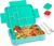 Children’s Lunch Box with Compartments, 1330 ml BPA-Free Lunch Box Children (Spoon and Fork), Reusable Bento Box, Lunch Box for School, Picnic, Microwave (Ocean Blue Lunch Box)
