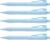 Faber-Castell Daily Ball 205201 Ballpoint Pen Sky Blue Pack of 5 with Replaceable XB Refill, Indelible