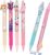 Online magiXX, 6 x Fun Girls Erasable Gel Pens, Blue Erasable with 0.7 mm Line Width, Rollerball Pen for Learning to Write, Office, Compatible with Frixion Refill, Erasable Ballpoint Pen