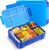 WayEee Children’s Lunch Box with Compartments 1330 ml Lunch Box Children Leak-Proof Lunch Box Children for Nursery and School (Blue)