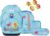 ergobag Pack Set Ergonomic School Bag Flexible 6-Piece Set 1st Class Primary School for Girls and Boys, Bear Witch – Blue, Unit size, School bag set
