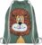 Gym Bag Girls and Boys, Lightweight and Robust Gym Bag Children, Sports Bag Boy, Sports Backpack Children, Swimming Bag, Cute Lion Design, for Sports, School (Dark Blue-1)