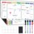POPRUN Magnetic Weekly Planner Whiteboard Wipe Clean for Fridge, Household Planner Family Planner Timetable Perfect as Weekly Plan Children, Food Planner, Memo Board, Shopping List, 42 x 28 cm in