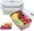 Set of 3 Lunch Boxes Set, Foldable Lunch Box 550 ml, Foldable Food Container with Lid for Camping, Hiking, Travel and Daily Use