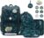 School Backpack Set 6 Pieces Ergonomic School Bag Boys Girls School Bag for 1-4th Grade Waterproof Daypack Primary School Dinosaur School Bags Backpack 23L