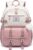 LOVEVOOK School Backpack Teenager Girls 10-18 Years, Backpack Women’s Multi Bag, Waterproof School Bag School Bag 5th Class School Bag Daypacks for School University, Beige Pink, Rucksack Backpacks