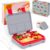 QCQHDU Children’s Lunch Box with 5 Compartments – Lunch Box with Dividers, 1300 ml Bento Box for School, Nursery, Outdoor, Leakproof, Dishwasher Safe, BPA-Free, Food Container with Cutlery